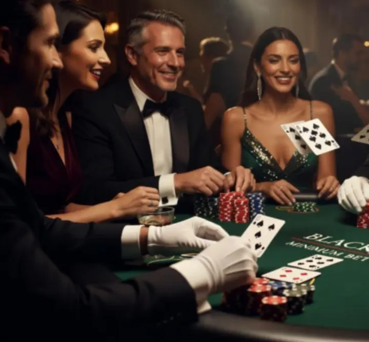 Stół do blackjacka na imprezie eventowej